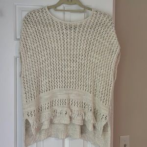 Abercrombie Kids Size XL Off White Short Sleeve Sweater